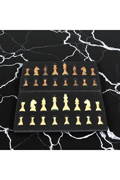 Kuzey Tacı قطع الشطرنج الخشبية 2 تصميم كلاسيكي VIP