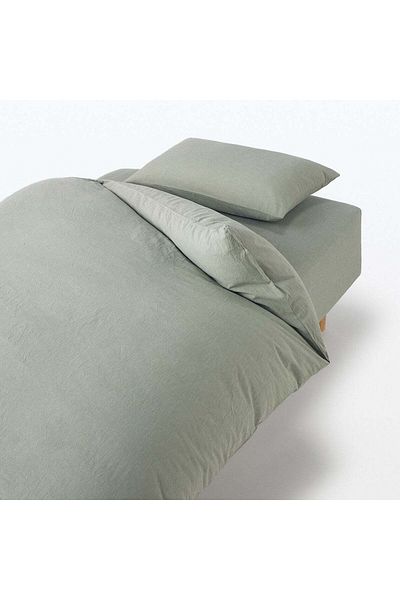 Muji Washed Cotton Duvet Cover, Queen, W210 x L210 cm
