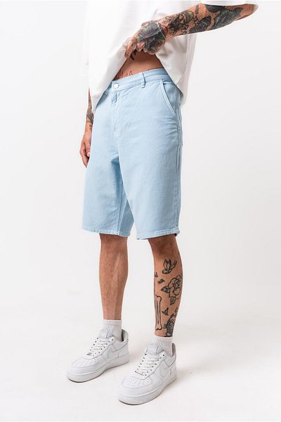 Respire Men's Piece Paint Shorts Baby Blue