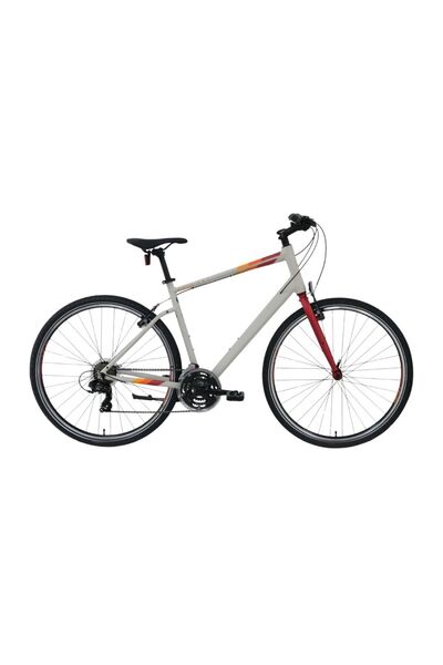 Carraro Sportive 321 V 28 Jant 22" (56cm) Şehir Bisikleti - Mat Gri/Kırmızı/T...