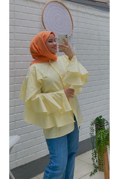 Aysenurcoboutique Tereyağ Sarısı Rüya Gömlek