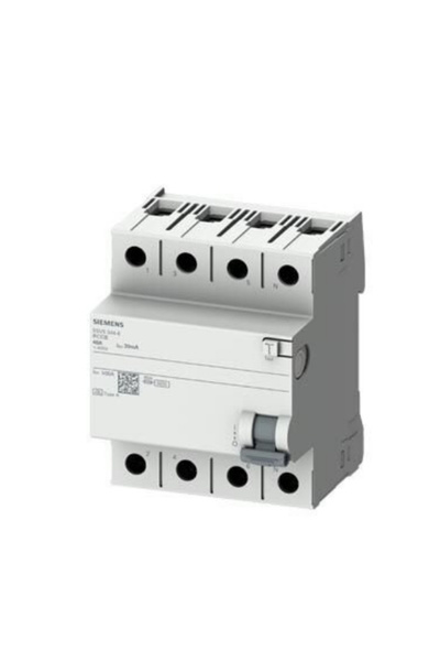 Siemens A Tipi Hata Akımı Koruma Anahtarı FI (Kaçak Akım Koruma Rölesi) 40A 4...