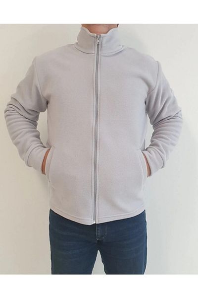 Bonnie Clyde Unisex γκρι παλτό φλις με φερμουάρ - Γκρι - BCP1.UMMTPYOLKAR-GRI