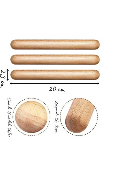 NEWBRENDHOME لعبة تعليمية للأولاد 30 زوجًا من عصي الإيقاع الخشبية لنشاطات أطف...