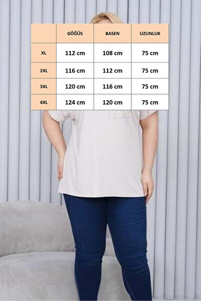 FOR ESRA BIG TREND Γυναικεία ελαστική μπλούζα με δαντέλα με λαιμόκοψη V με μεγάλο μέγεθος