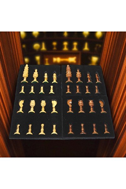 Kuzey Tacı قطع الشطرنج الخشبية 3 تصميم نوستالجي VIP