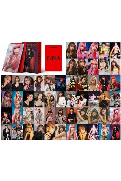 Kpop Dünyasi Blackpink Lisa'' Alter Ego'' Double-Sided Printed Hologram Laser/Lomo Card Set
