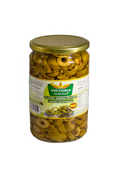 Victoria زيتون أخضر مقطع، 660 غرام