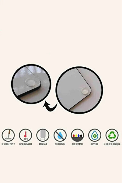 CONCEPT CAM Glass Cutting Board and Presentation Holder, 25X35, 4 Mm, Colorful Pattern