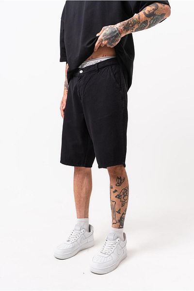 Respire Men's Piece Paint Shorts Black