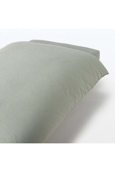Muji Washed Cotton Duvet Cover, Queen, W210 x L210 cm
