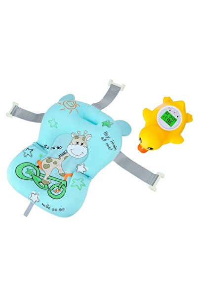 Mixbo Kit Suport Anatomic pentru Hamac în Cadă pentru Bebeluși, Termometru Digital pentru Baie, 020