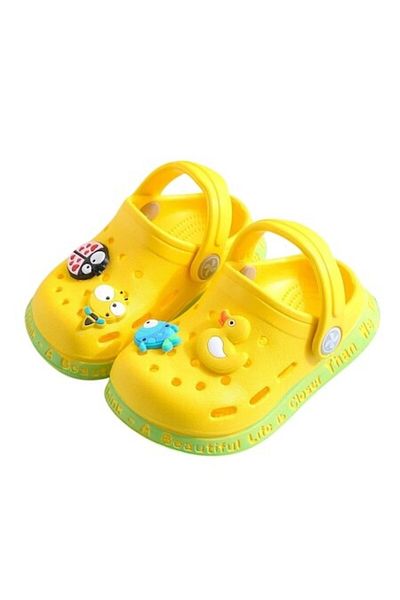 Mixbo Children's Clogs Mixbo, Crocs Style, Detachable Accessories, EVA Foam, Yellow, Size 26-27 EU
