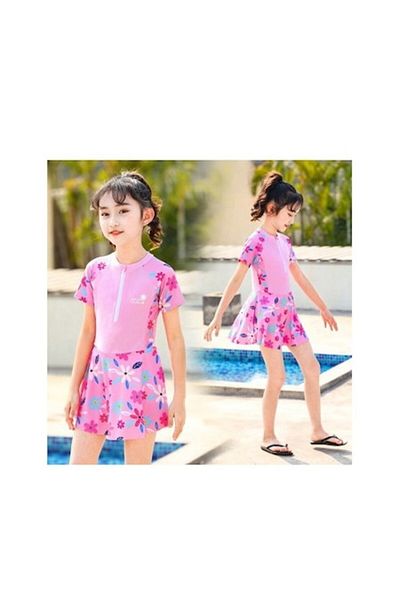 Mixbo Children's Swimsuit, One-Piece, with UV Protection, Pink, Mixbo, Size XXL