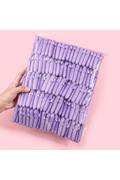 Choice21 PURPLE 100Pcs Triangle Powder Puff For Loose Powder Liquid Cosmetic Soft Plush Powder Puff Makeup F