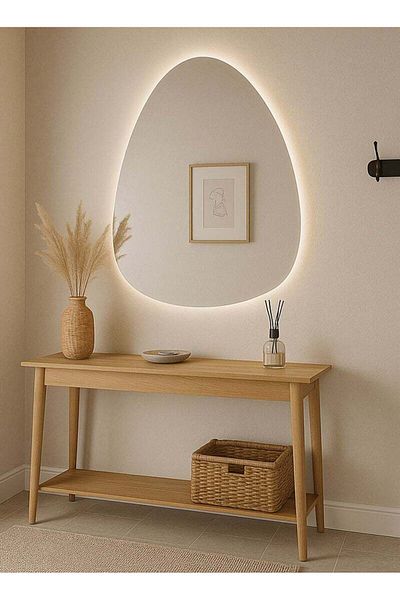 Taimi Wall Mirror 60x80cm-Elegant Design Mirror with 3- Light Levels-For Makeup,Dressing Room, Enterway