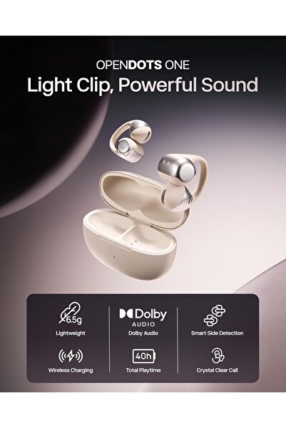 Shokz OpenDots ONE - Open-Ear Headphones - Wireless Bluetooth Earbuds with Microphone - Secure, Ligh