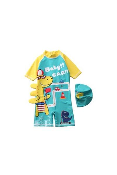 Mixbo Costum de baie pentru copii, Dino, Mixbo, costum de baie jucăuș din două piese, XXL