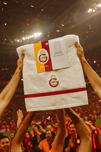 Galatasaray Ліцензований та сертифікований рушник для ванної кімнати для вболівальників – 65 x 130 см, виробництво Taç Grup Zorluteks