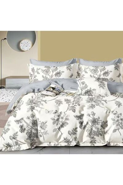 Ralex Double Bed Linen 6 Pieces Percale Cotton 100%, with Mattress Cover 160 x 200/180 x 200 cm, Duvet 200
