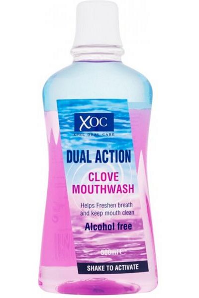 XPEL Dual Action Clove Mouthwash 500ml - Mouthwash unisex Alcohol Free, For Fresh Breath