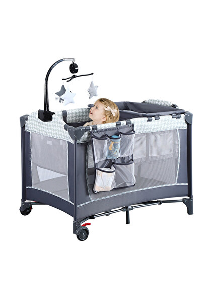 Ma Baby Portable Crib for Baby, Portable Baby Playpen with Detachable Bassine...