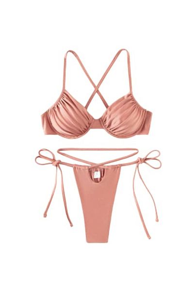Mixbo Two-Piece Swimsuit, Mixbo, Rose, Size S