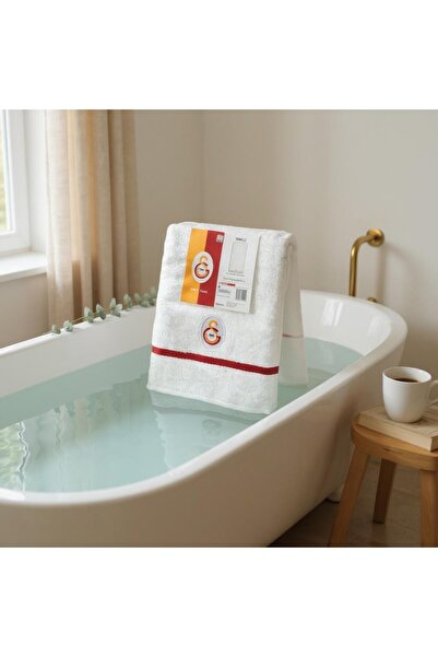 Galatasaray Ліцензований та сертифікований рушник для ванної кімнати для вболівальників – 65 x 130 см, виробництво Taç Grup Zorluteks