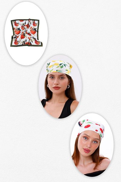 tarzınısec Set of 3 Fruit Scarves Estascarf