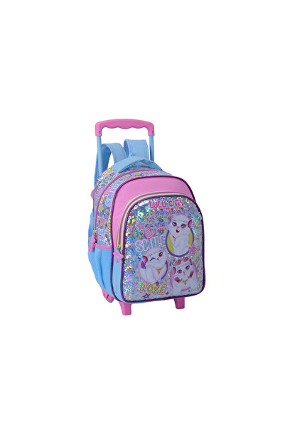 LuluCaty عربة لولو كاتي 13.5 بوصة زرقاء ولامعة