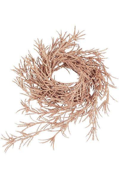 Kistore Set of 3 KI Store Christmas garlands, tinsel, rose gold, 183 cm