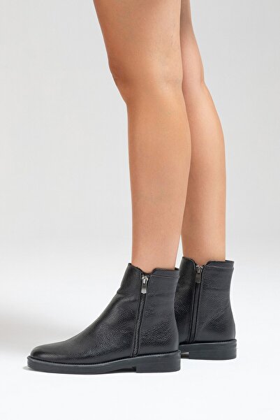 Zeynep Sıradağlı Δερμάτινες γυναικείες μπότες Harben Μαύρες