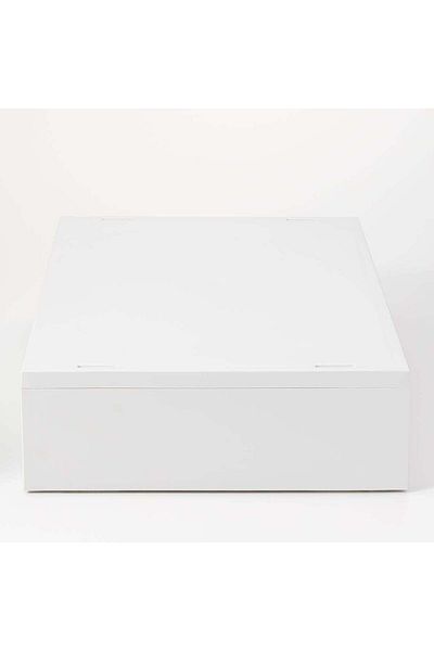 Muji Polypropylene Wide Thin Drawer Type Case, W 37 x D 26 x H 9 cm, White