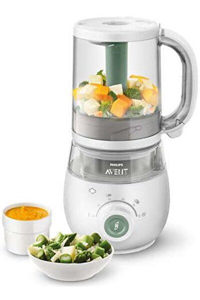 Philips Avent Aparat de gătit pentru bebeluși 4 în 1 Philips Avent SCF885/01, 1L, 400W (alb/gri)