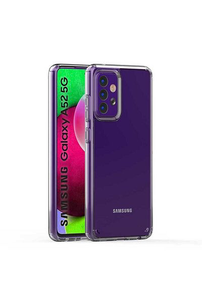 kilifone متوافق مع هاتف Galaxy A52 - حافظة واقية شفافة مثل الزجاج الصلب - شفافة - T16745