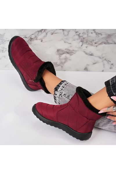 Joana Women's Red Furry Boots from Fas Prym