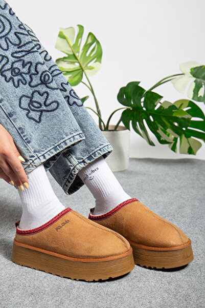 Polomia Comfort Winnipeg Γυναικείες χειμερινές μπότες Tazz με συνθετική γούνα σουέτ πολυουρεθάνης βασικές καθημερινές μπότες Χειμερινές παντόφλες