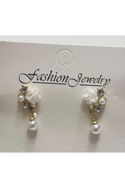juleeco Mini Dangle Flower Gold Earrings(2X0.5Cm)