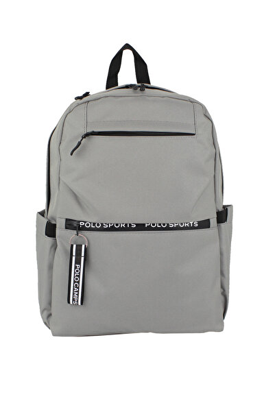 Dada Unisex Women Men Gray Backpack Large Internal Volume Waterproof Fabric with Side Pockets