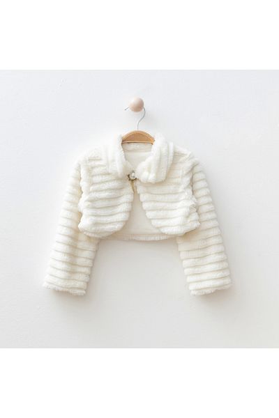 My Lusa baby wear Striped Plush Bolero
