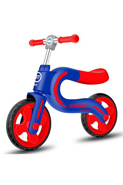 Mixbo Bicicletă de echilibru Happy Baby pentru copii, albastră și roșie, 2 ani+