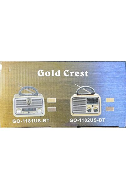 Generic Gold Crest Old Radio Bluetooth Speaker & HIFI-Speaker with Solar Panels, Sd Card Slot, Usb And Aux P