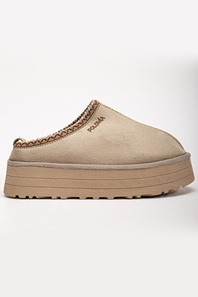 Polomia Comfort Winnipeg Kadın Winter Tazz İçi Suni Kürk Süet Poliüretan Taban Basic Günlük Bot Kışlık Terlik