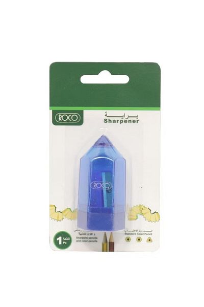 Roco Pocket Sharpener – Single Hole Assorted Colors (Blue, Green, Yellow, Pink)