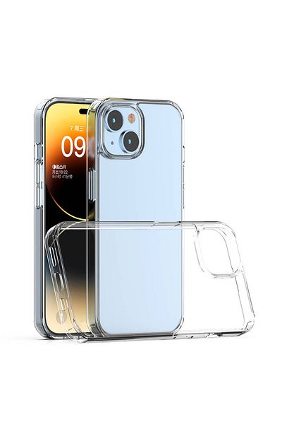 kilifone Compatible for iPhone 15 Plus - Case Hard Glass Like Transparent Protective Coss Cover - Transparent - T28865