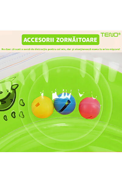 Teno Μωρουδιακή περιχειρίδα Teno® Baby Neck Cuff, με λουράκι, εύκολο φούσκωμα, λαβές, 0-24 μηνών, πράσινο