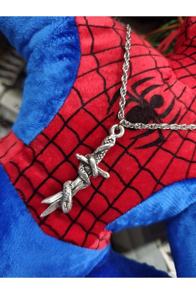 enyatakı Sword Coiled Snake Model Male Necklace