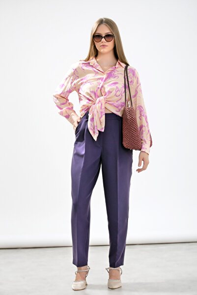 LA PANTE Передня частина з плісированою спинкою, кишені з плоским дном, ткані штани до щиколоток