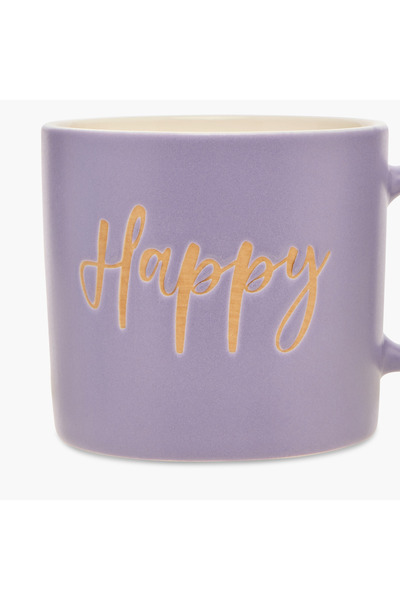 Lifestyle Happy Print New Bone China Mug with Handle - 460 ml