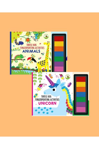 TURTLEKİDS Turtle Kids Fingerprint Activities Series 2 Pack (Animals-Unicorn)